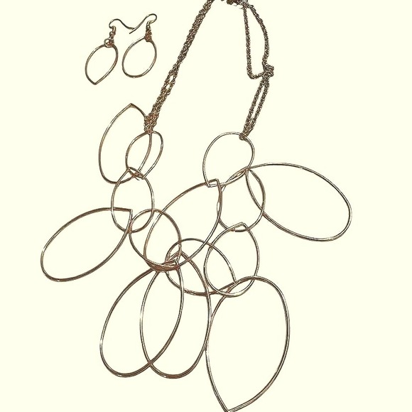Jewelry - Statement Jewelry Set Women Small Gold Excellent Abstract Circle Modern